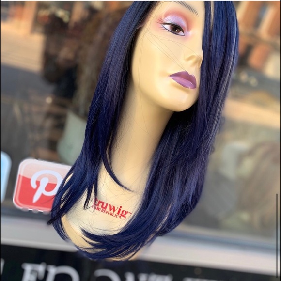 Lacefront Royal Dark Blue wig Lacefront wig main image 4